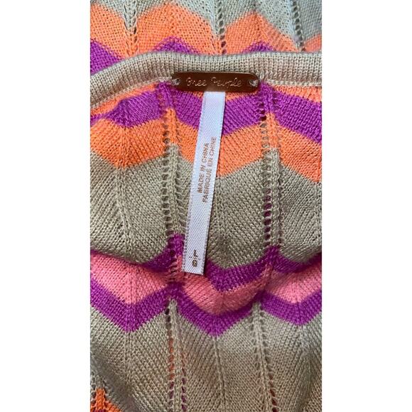 Free People Chevron Wool Blend Knit Blouson Sweater   Size: L - Picture 5 of 5